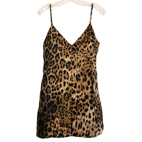 NASTY GAL COLLECTION Feline This Leopard Print Mini Slip Dress NEW - Picture 8 of 10